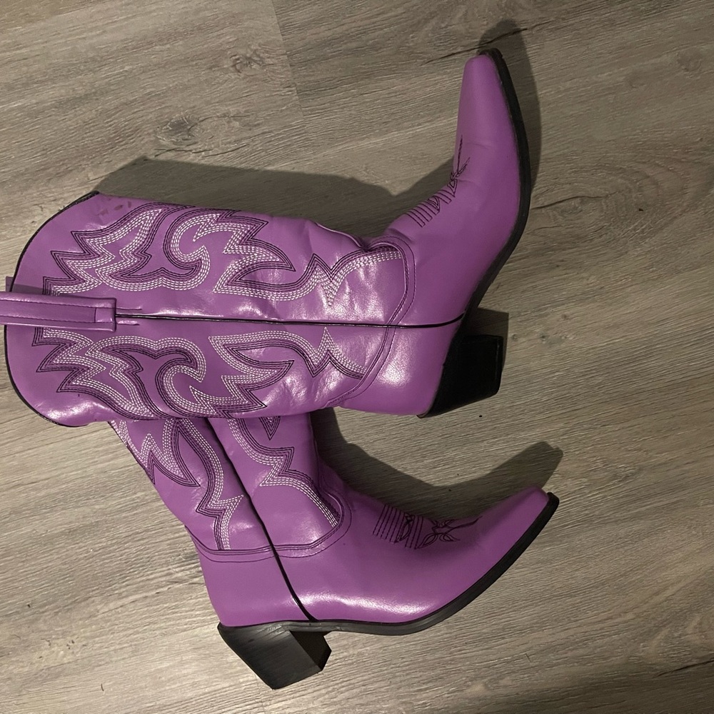 Purple Western Boots